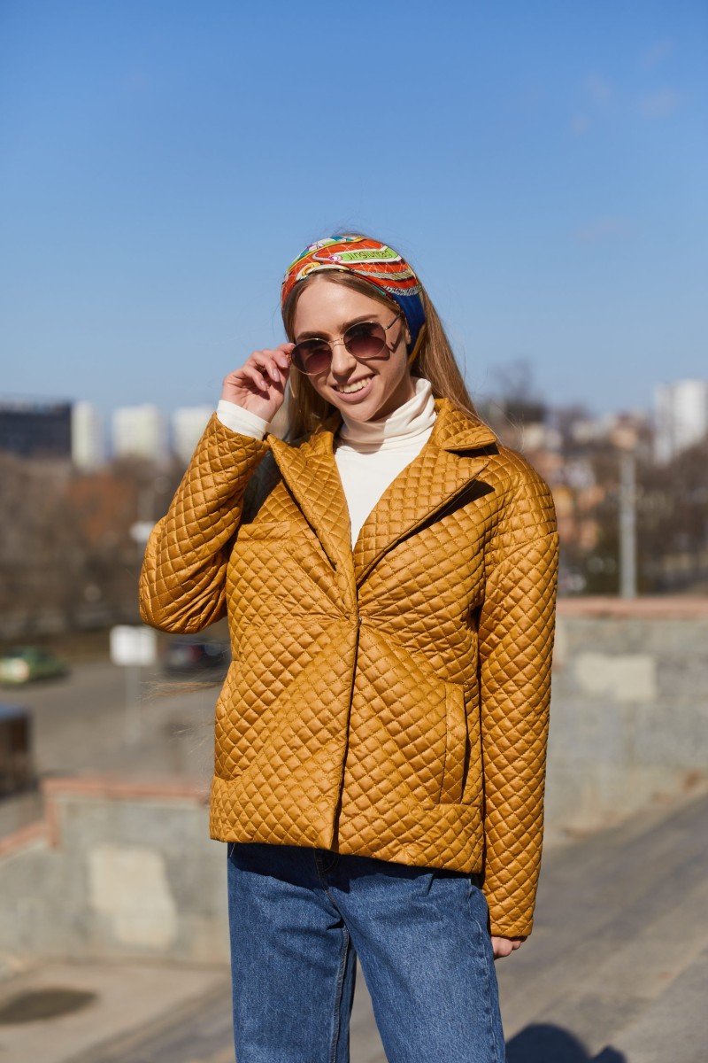 Demi-season Jacket Mila Nova K-192 Mustard