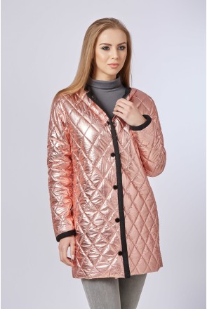 Demi-season Jacket Mila Nova K-60 metallic pink