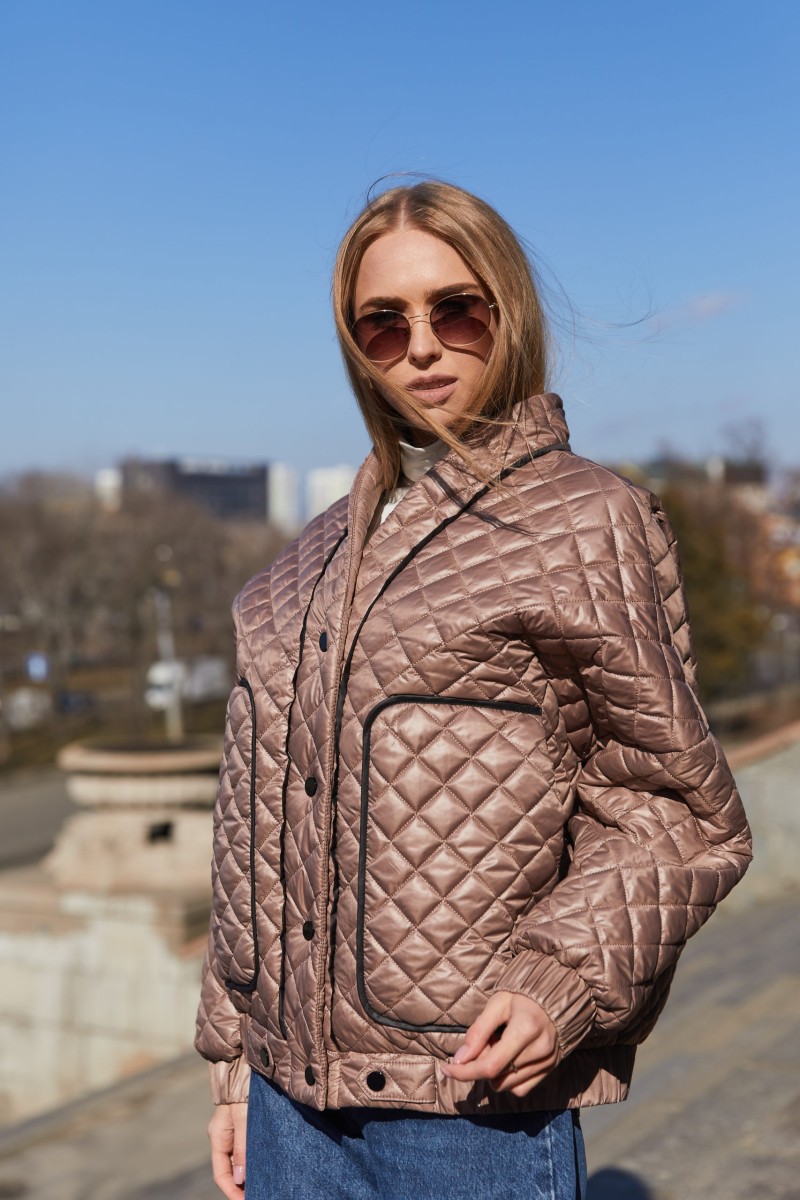 Demi-season Jacket Mila Nova K-169 cappuccino