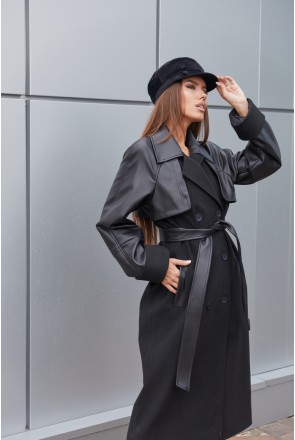 Demi-season Coat Mila Nova PV-184 black