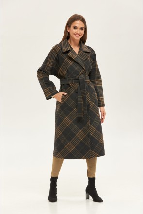 Demi-season Coat Mila Nova PV-220 black+ beige