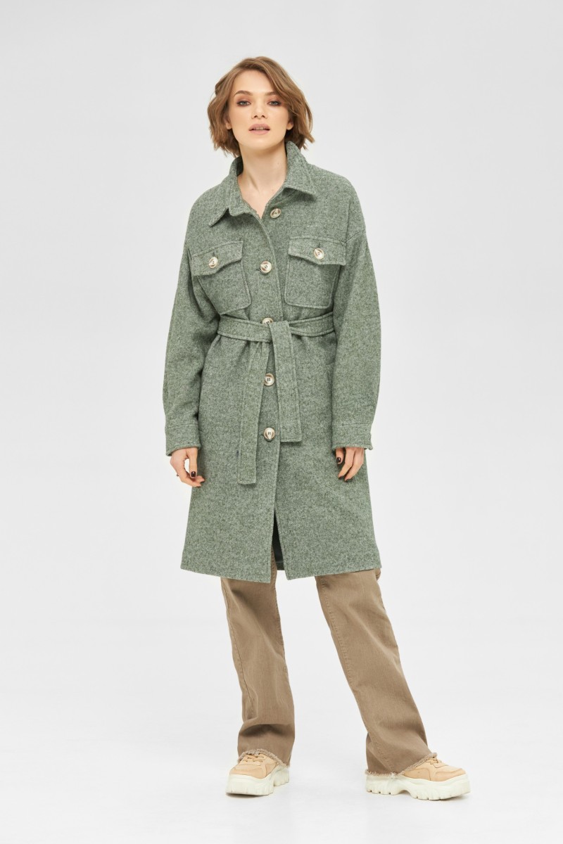 Demi-season Coat Mila Nova PV-251 khaki