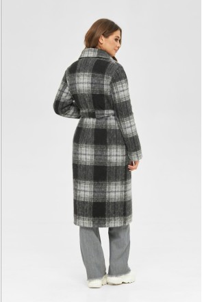 Demi-season Coat Mila Nova PV-68 grey check