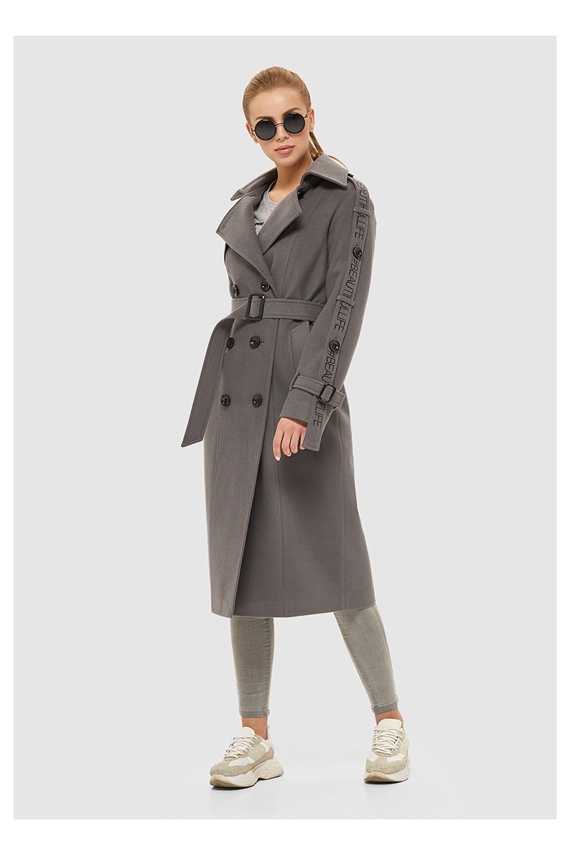 Demi-season Coat Mila Nova PV-93 dark gray