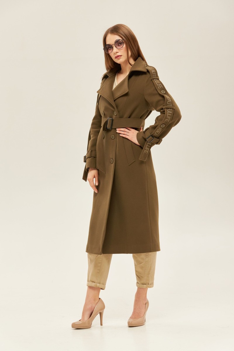 Demi-season Coat Mila Nova PV-93ex khaki