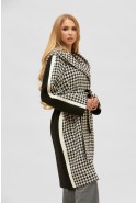 Coat Mila Nova PV-263 black and white