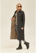 Demi-season Raincoat Mila Nova PV-140 black+leopard