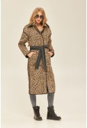 Demi-season Raincoat Mila Nova PV-140 black+leopard