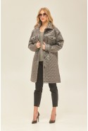 Demi-season Raincoat Mila Nova PV-181 GREY + GREY LEOPARD