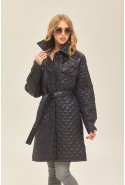 Demi-season Raincoat Mila Nova PV-181 BLUE + GREY LEOPARD