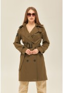 Demi-season Trench Coat Mila Nova PV-162 khaki