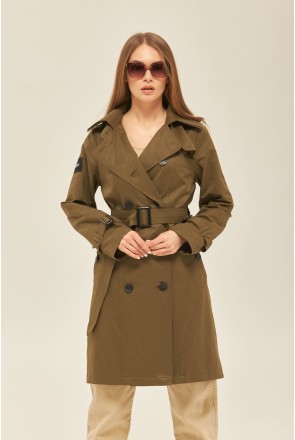 Demi-season Trench Coat Mila Nova PV-162 khaki