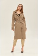 Demi-season Trench Coat Mila Nova Q-40 brown