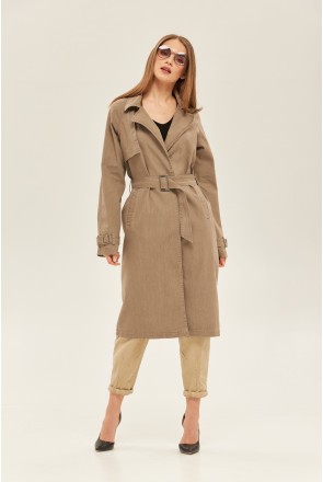 Demi-season Trench Coat Mila Nova Q-40 brown