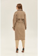 Demi-season Trench Coat Mila Nova Q-40 brown