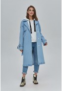 Demi-season Trench Coat Mila Nova Q-40 blue