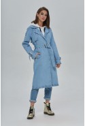 Demi-season Trench Coat Mila Nova Q-40 blue