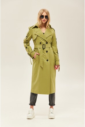 Demi-season Trench Coat Mila Nova Q-44 olive