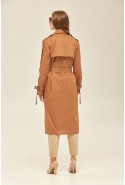 Demi-season Trench Coat Mila Nova Q-44 terracotta