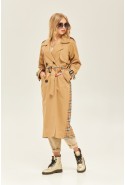 Demi-season Trench Coat Mila Nova Q-73 beige+black