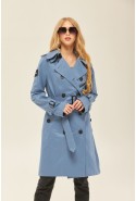 Demi-season Trench Coat Mila Nova PV-162 denim