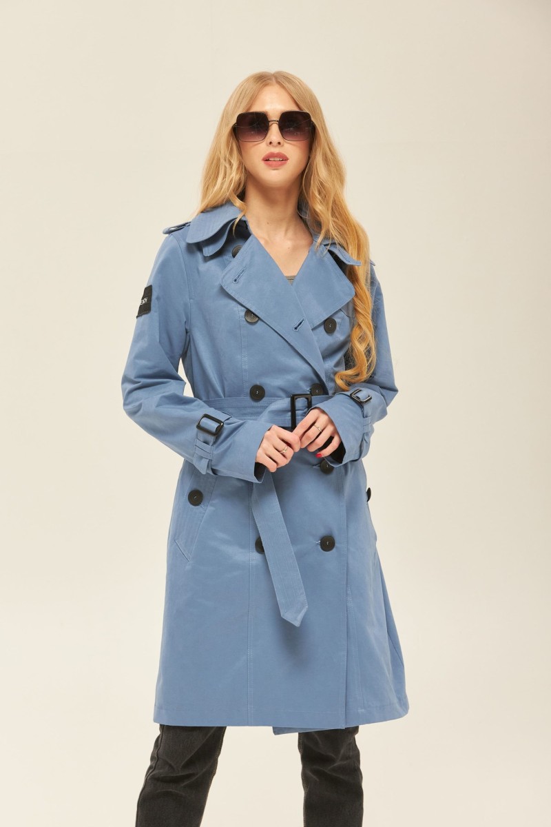 Demi-season Trench Coat Mila Nova PV-162 denim