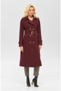 Demi-season Trench Coat Mila Nova Q-88 bordeaux