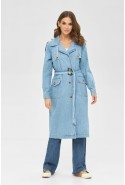 Demi-season Trench Coat Mila Nova Q-87 blue