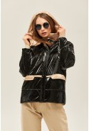 Demi-season Jacket Mila Nova K-151 black+beige