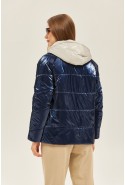 Demi-season Jacket Mila Nova K-151 blue+grey