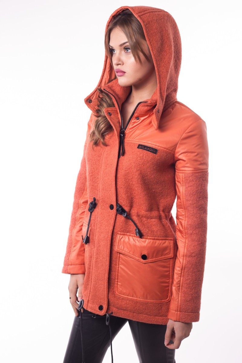 Demi-season Parka Mila Nova C-34 terracotta