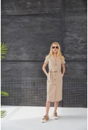 Summer Dress Mila Nova F-122 beige