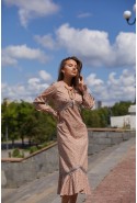 Summer Dress Mila Nova F-123 beige print