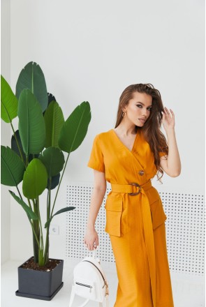 Summer Dress Mila Nova F-130 mustard