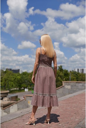 Summer Dress Mila Nova F-142 cappuccino