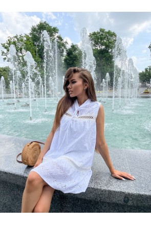 Summer Dress Mila Nova F-157kor white