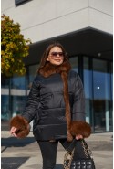 Winter Jacket Mila Nova K-160 black+sable