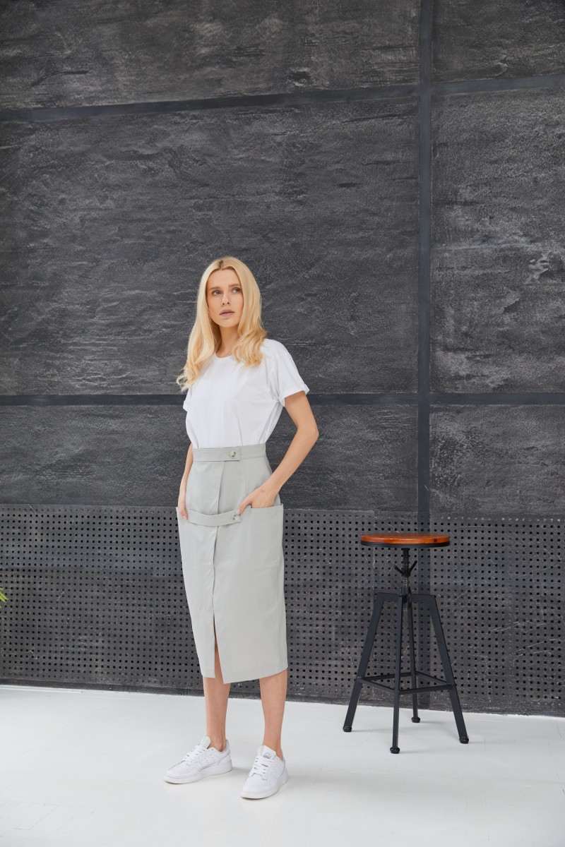 Summer Skirt Mila Nova J-5 grey 