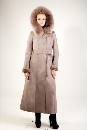 Winter Sheepskin Coat Mila Nova D-1 cappuccino