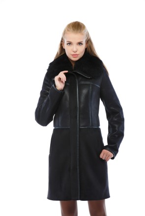 Winter Sheepskin Coat Mila Nova D-110d black