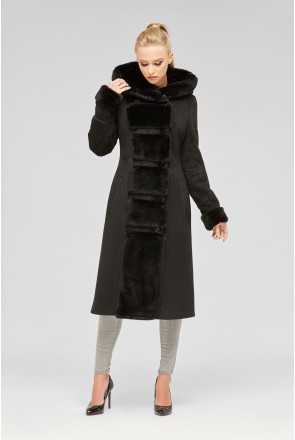 Winter Sheepskin Coat Mila Nova D-11 black