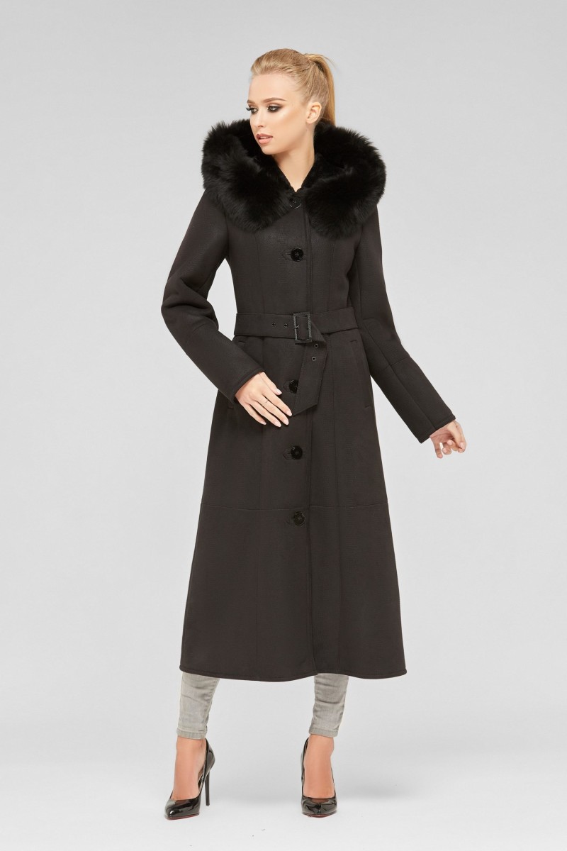 Winter Sheepskin Coat Mila Nova D-1 black