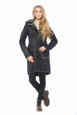 Winter Sheepskin Coat Mila Nova D-115 black