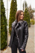 Winter Sheepskin Coat Mila Nova D-129kor black