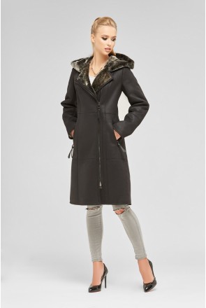 Winter Sheepskin Coat Mila Nova D-2m black