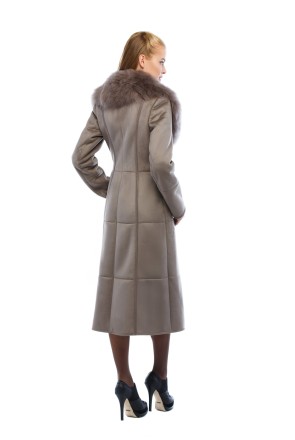 Winter Sheepskin Coat Mila Nova D-69 cappuccino