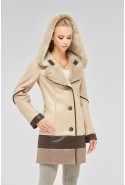 Winter Sheepskin Coat Mila Nova D-73 beige