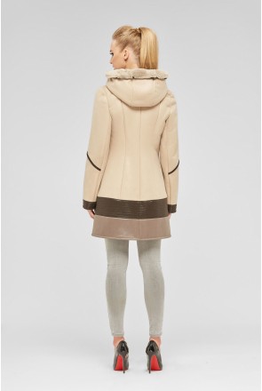 Winter Sheepskin Coat Mila Nova D-73 beige