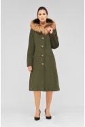 Winter Sheepskin Coat Mila Nova D-56 green