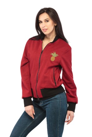 Demi-season bomber Jacket Mila Nova KV-9 Bordeaux